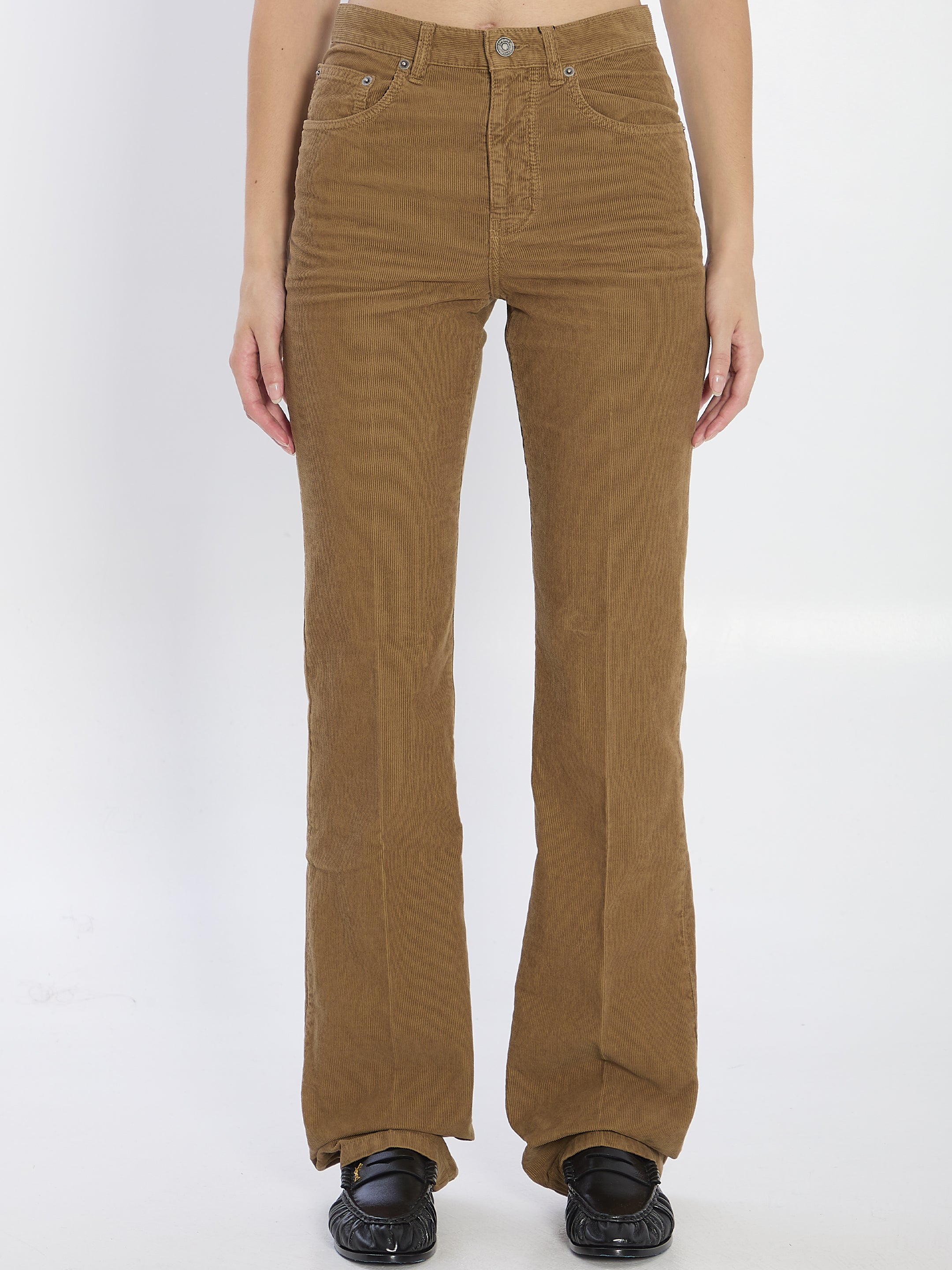 SAINT LAURENT Clyde Corduroy Trousers for Women