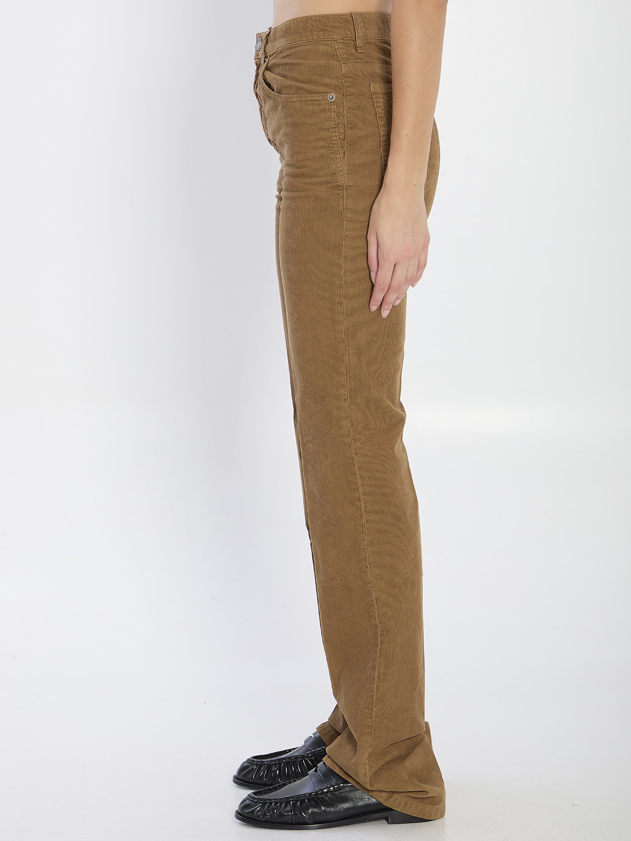 SAINT LAURENT High-Waisted Corduroy Pants