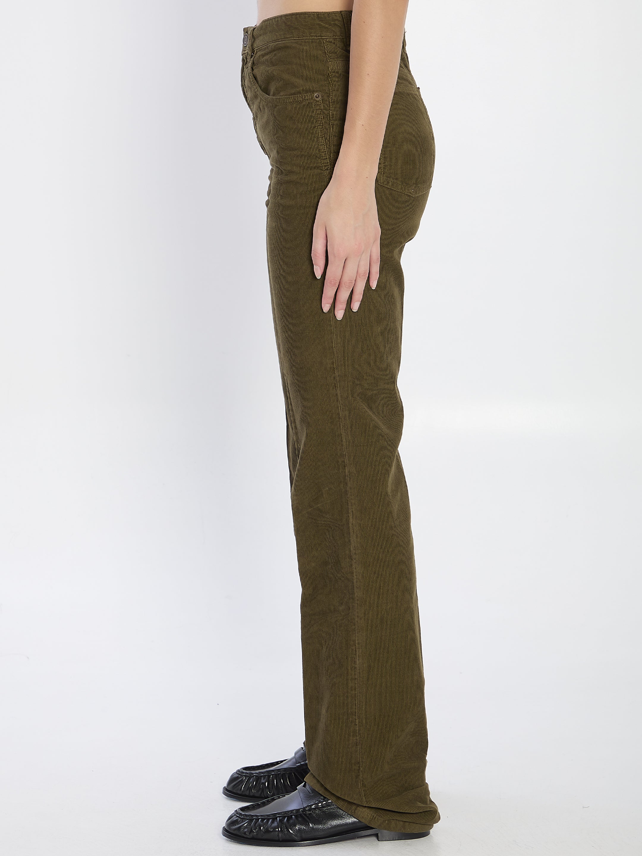 SAINT LAURENT High-Waisted Wide Leg Pants - Size 27