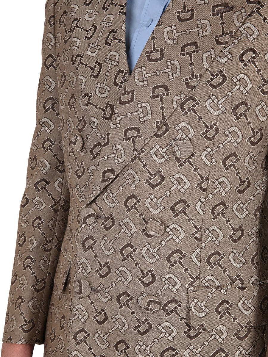 GUCCI Maxi Clamp Pattern Cotton Jacket for Men