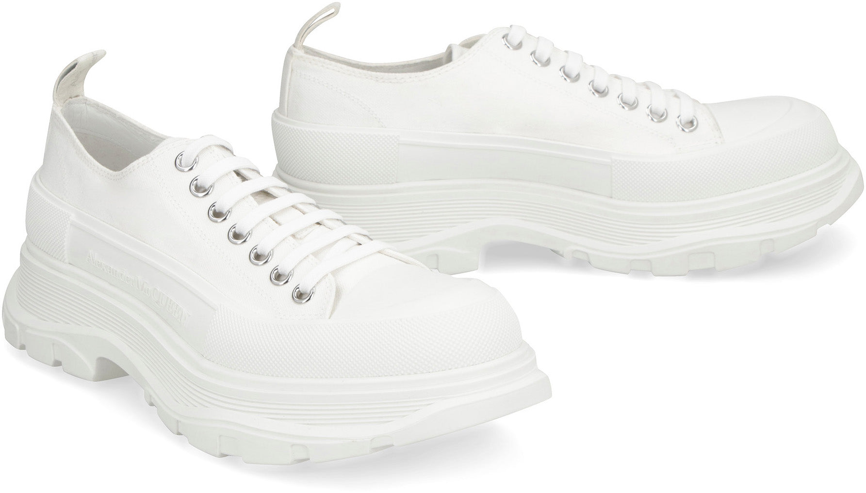 ALEXANDER MCQUEEN Canvas Tread Slick Sneakers for Men