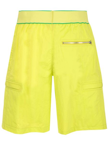 BOTTEGA VENETA Acid Green Mini Nylon Bermuda Shorts