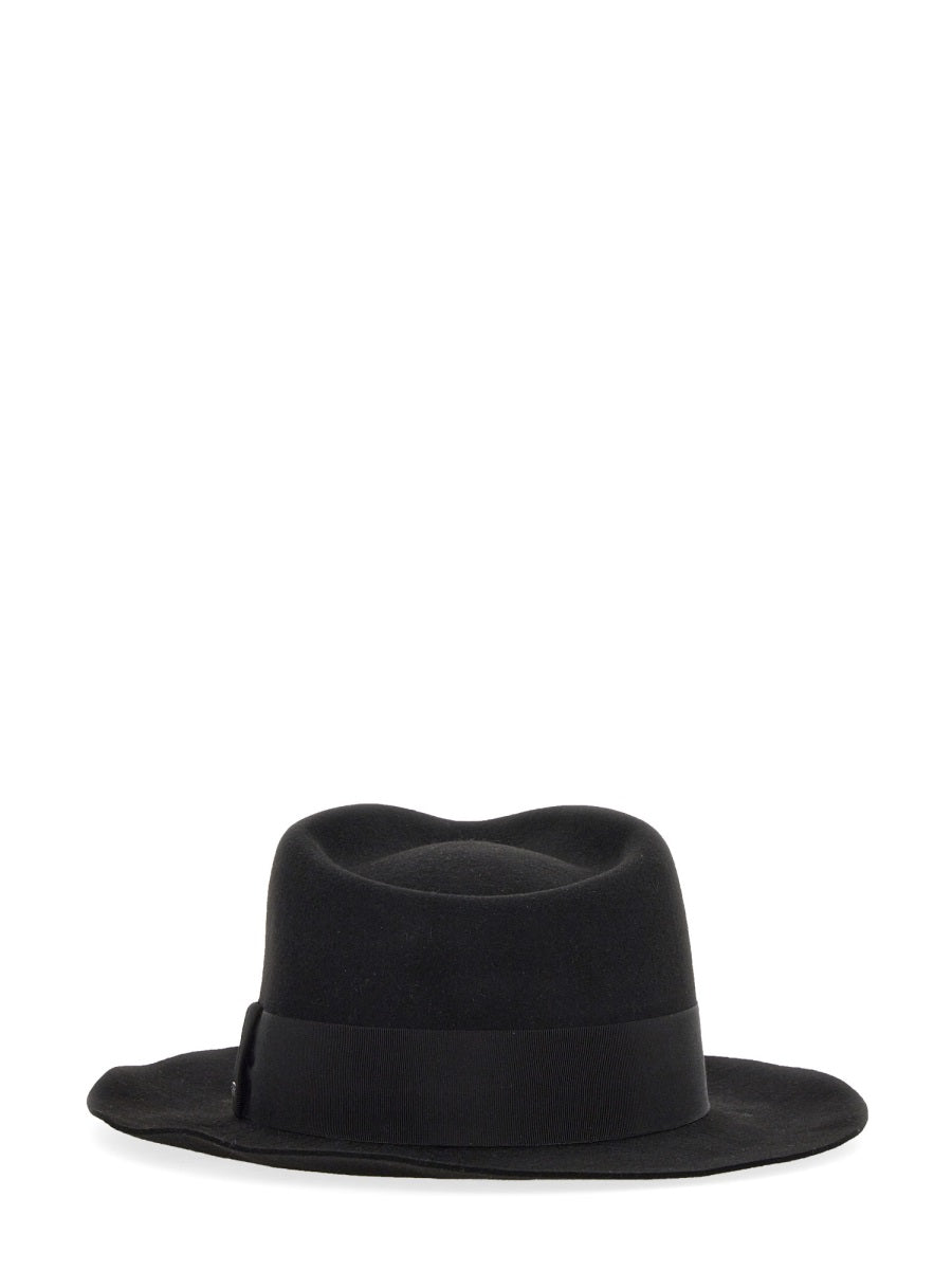 SAINT LAURENT Grosgrain Ribbon Fedora for Women