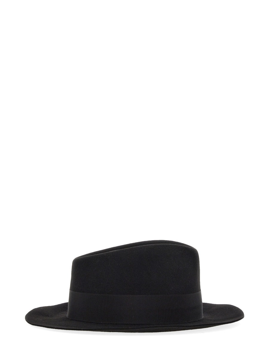 SAINT LAURENT Grosgrain Ribbon Fedora for Women