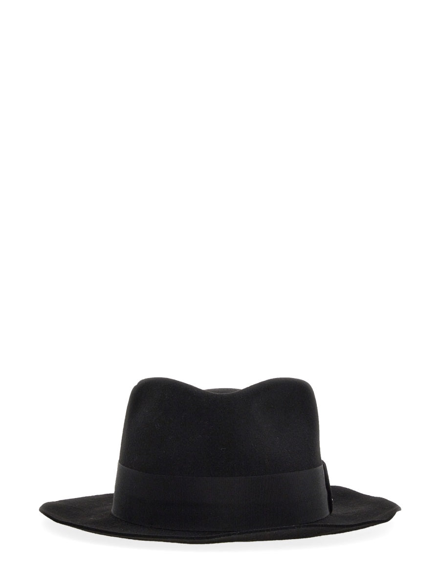 SAINT LAURENT Grosgrain Ribbon Fedora for Women