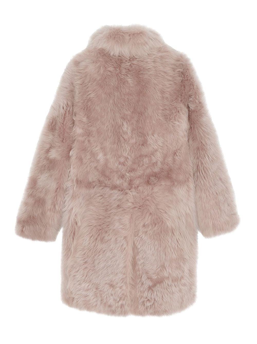 SAINT LAURENT Women’s Long Shearling Coat - Mini Style