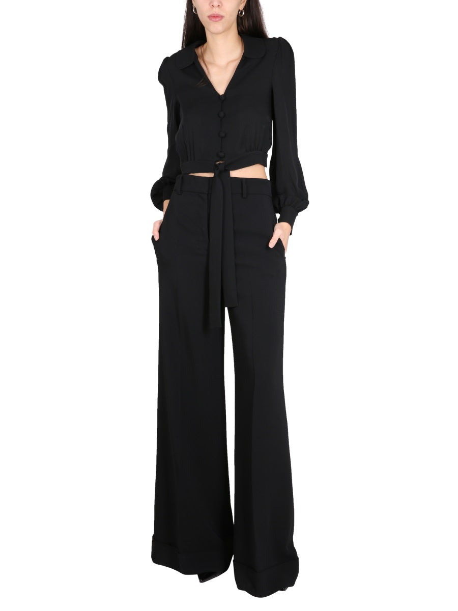 MOSCHINO High Waist Belted Trousers for Women
