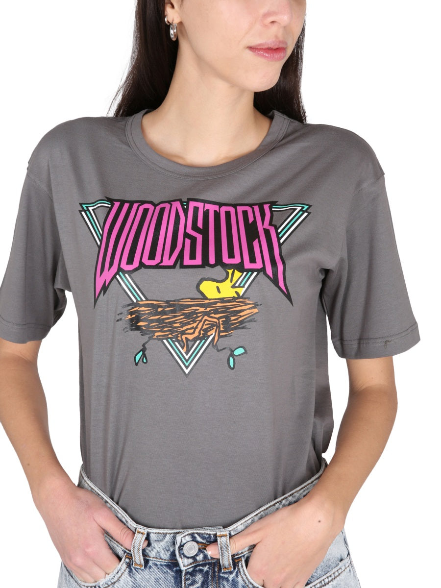 PHILOSOPHY DI LORENZO SERAFINI Peanuts Print Women's T-Shirt with Necklace