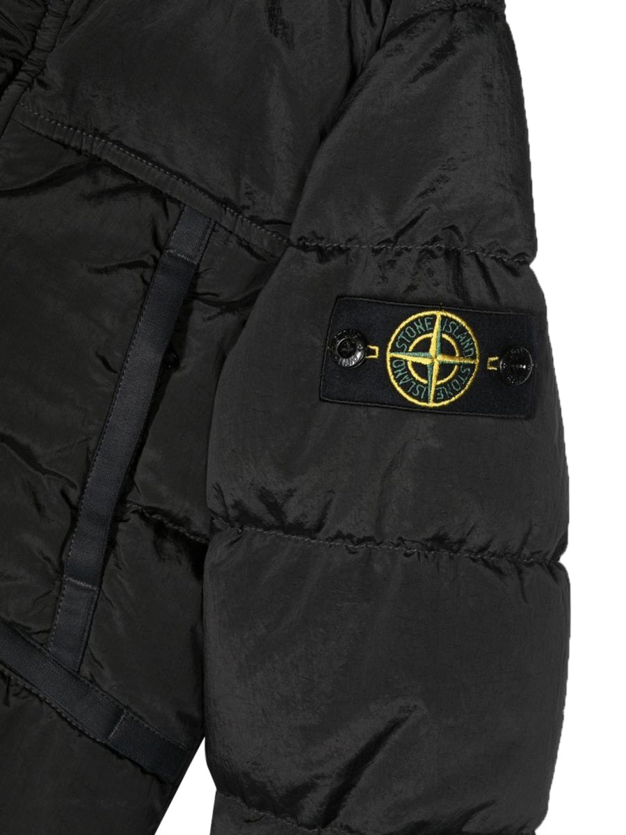 STONE ISLAND Youth Down Jacket with Side Logo Patch