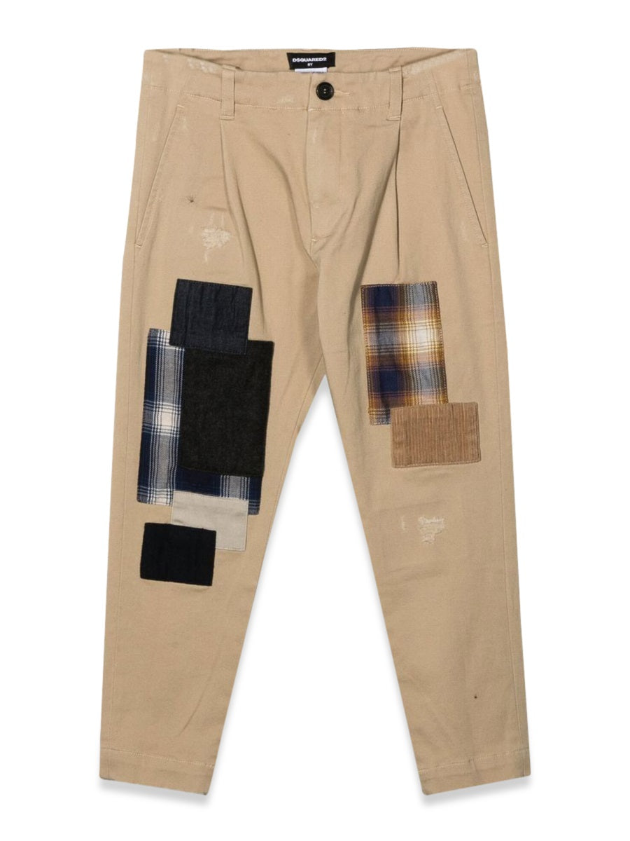 DSQUARED Boys' Trendy Mini Pants with Patches