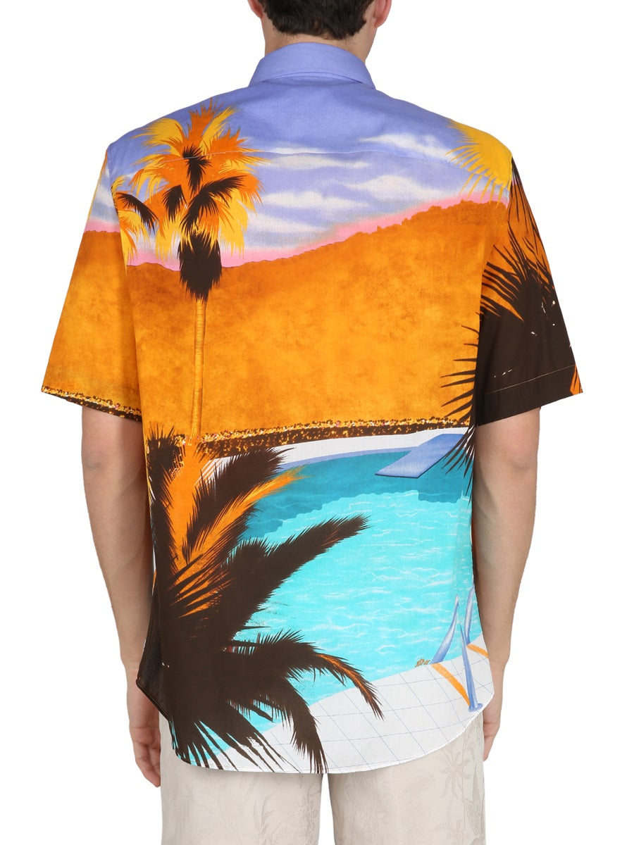ETRO Men's Pointed Collar California Print Shirt for Spring/Summer 2025