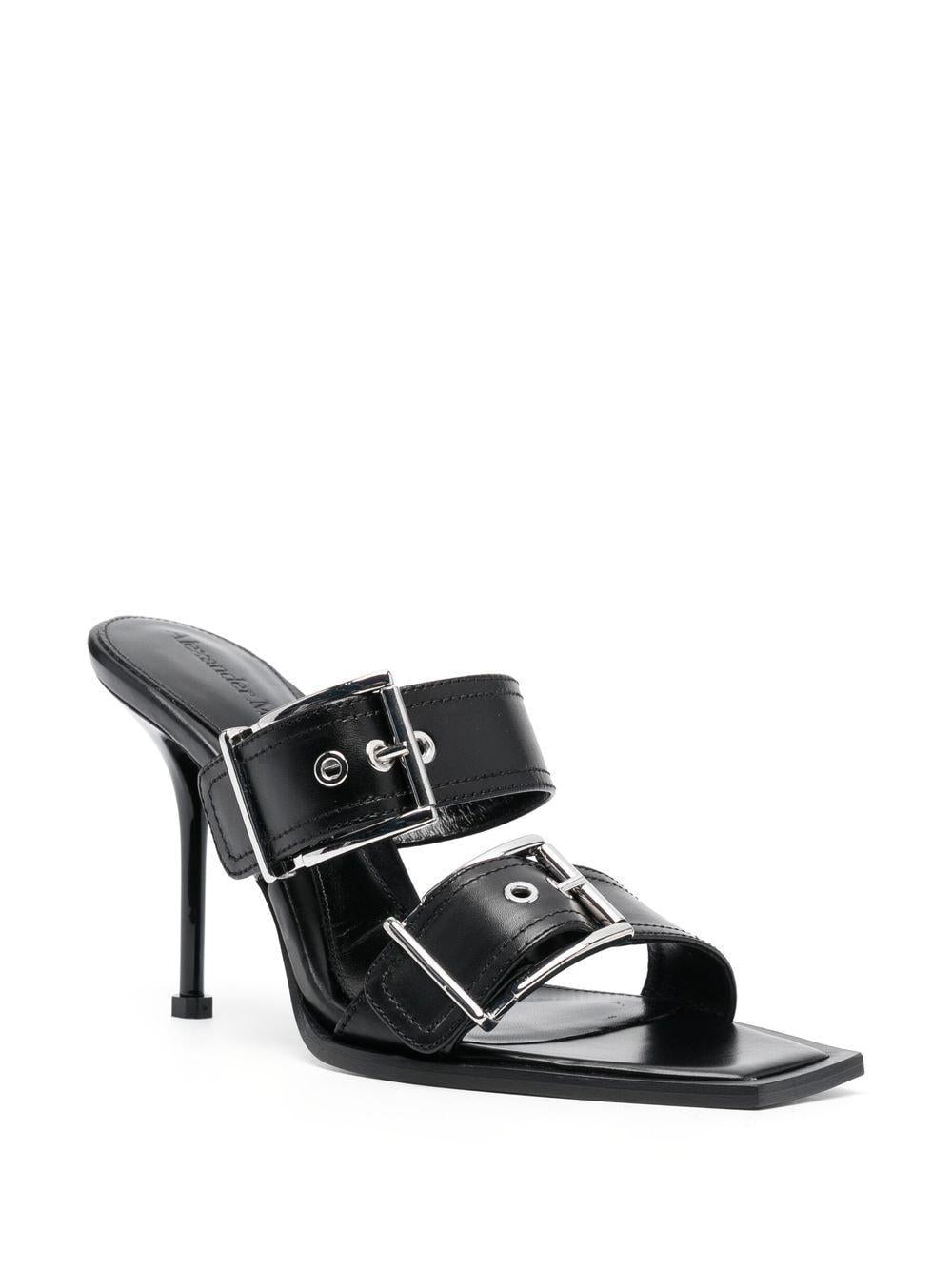 ALEXANDER MCQUEEN Genuine Leather Sandals - Women's Mini Boxcar Style