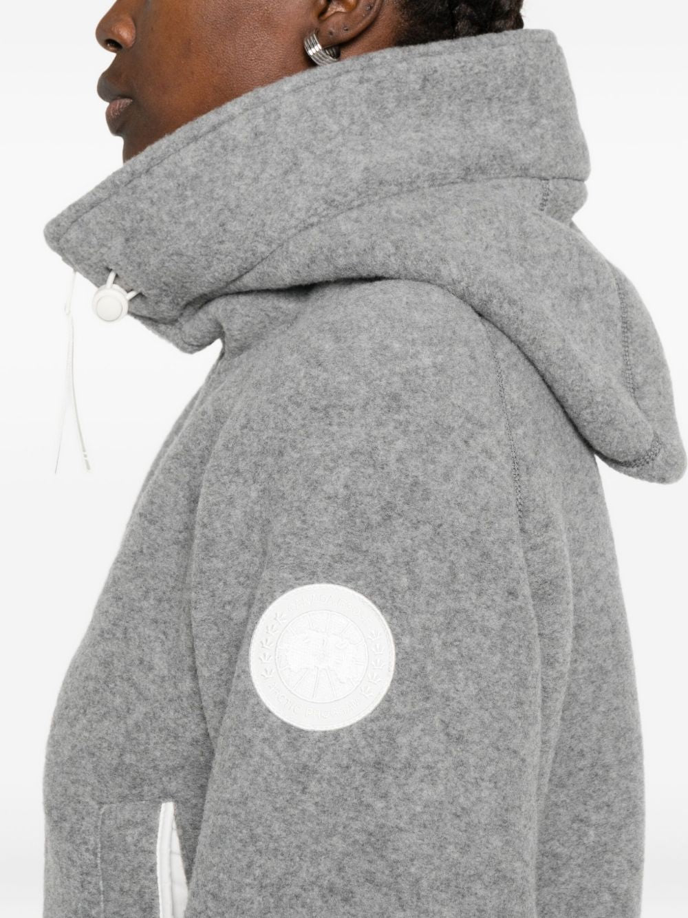 CANADA GOOSE Wool Blend Bomber Jacket with Classic Hood for Women