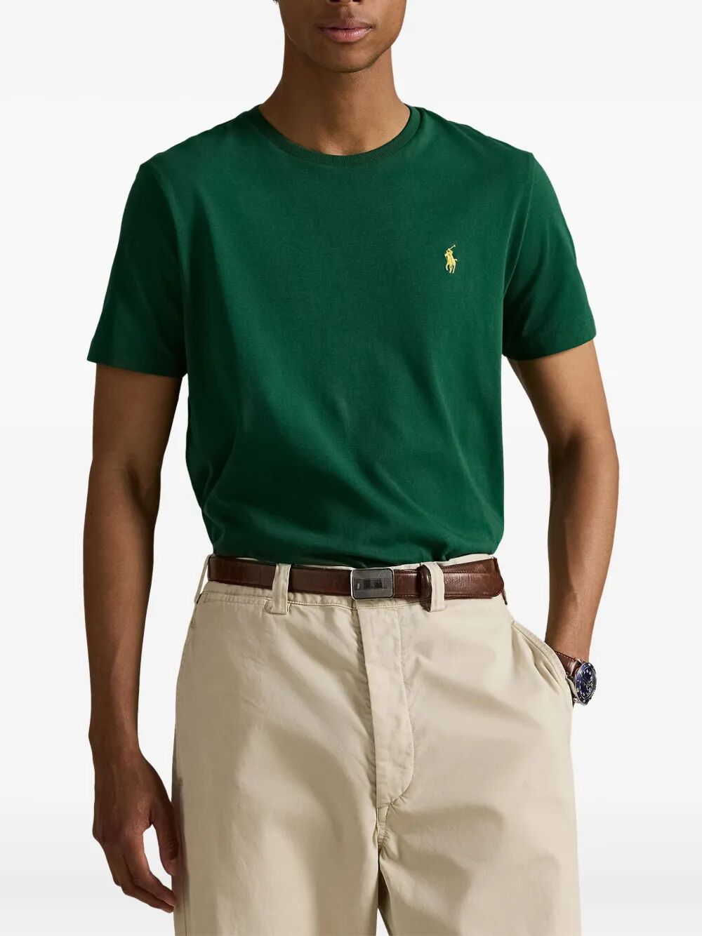 POLO RALPH LAUREN Cotton T-Shirt with Embroidered Logo