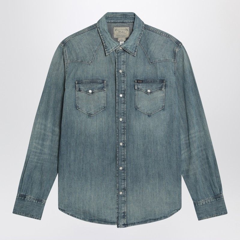 POLO RALPH LAUREN Denim Shirt with Snap Fastening for Men