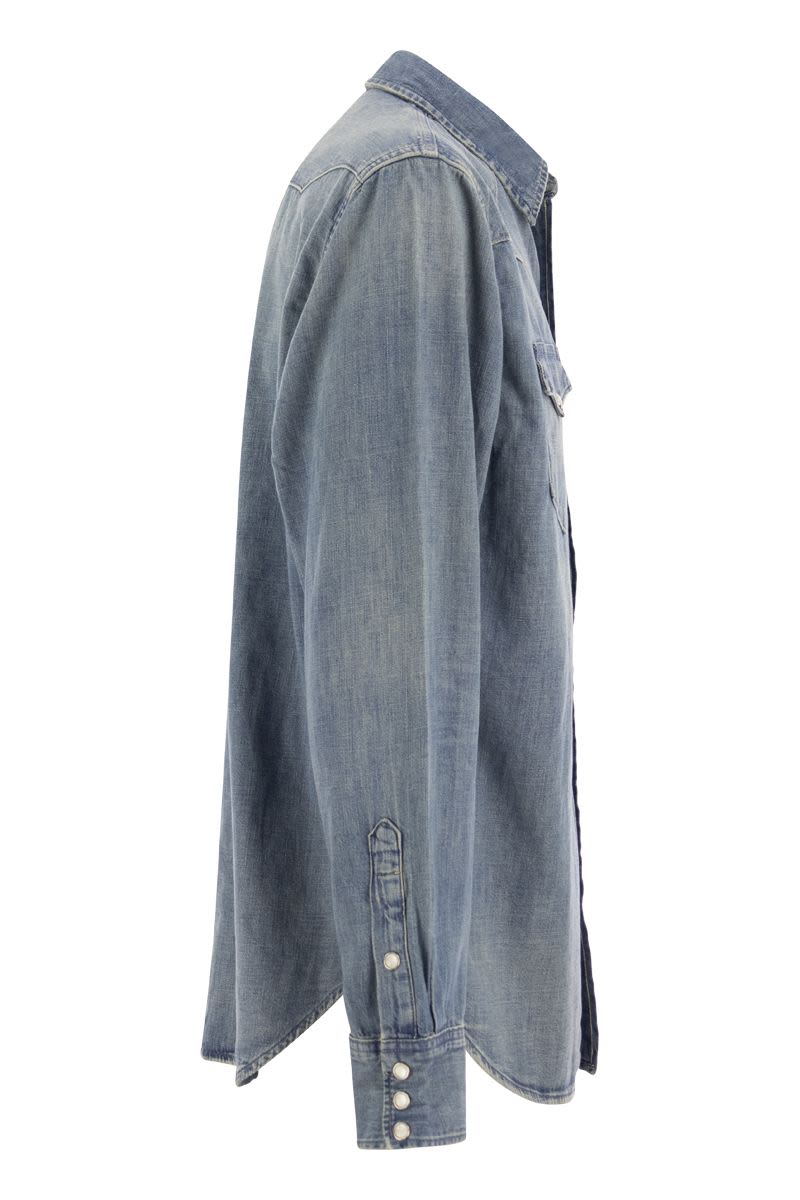 POLO RALPH LAUREN Western Style Denim Shirt for Men