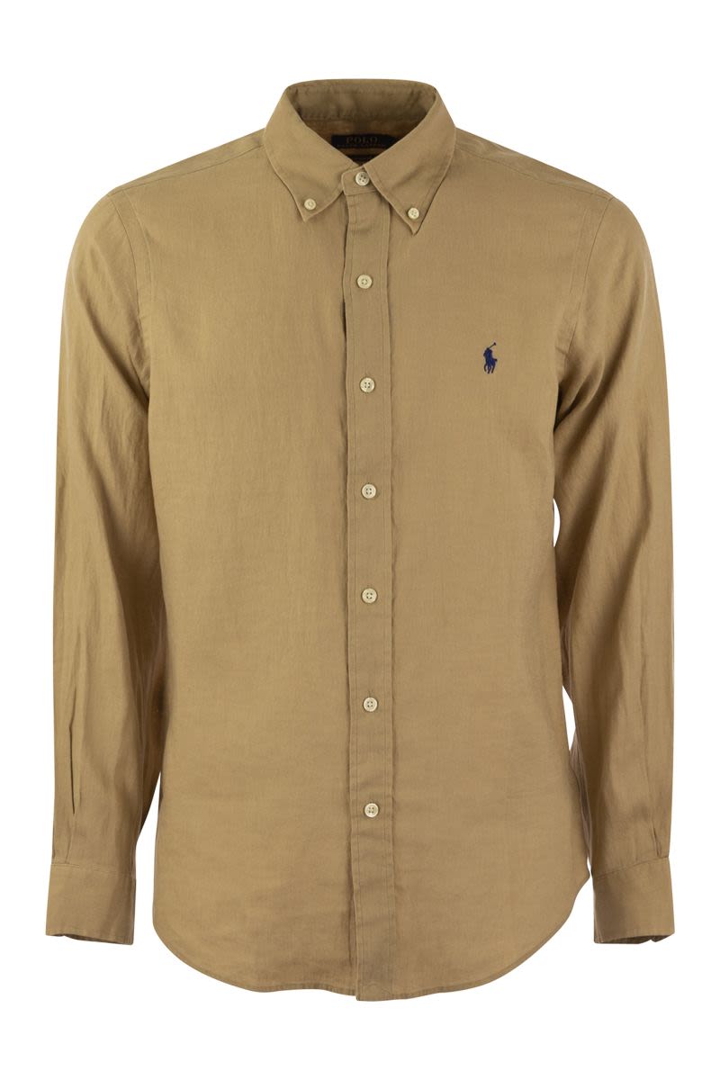 POLO RALPH LAUREN Custom-Fit Linen Shirt for Men - Summer Essential