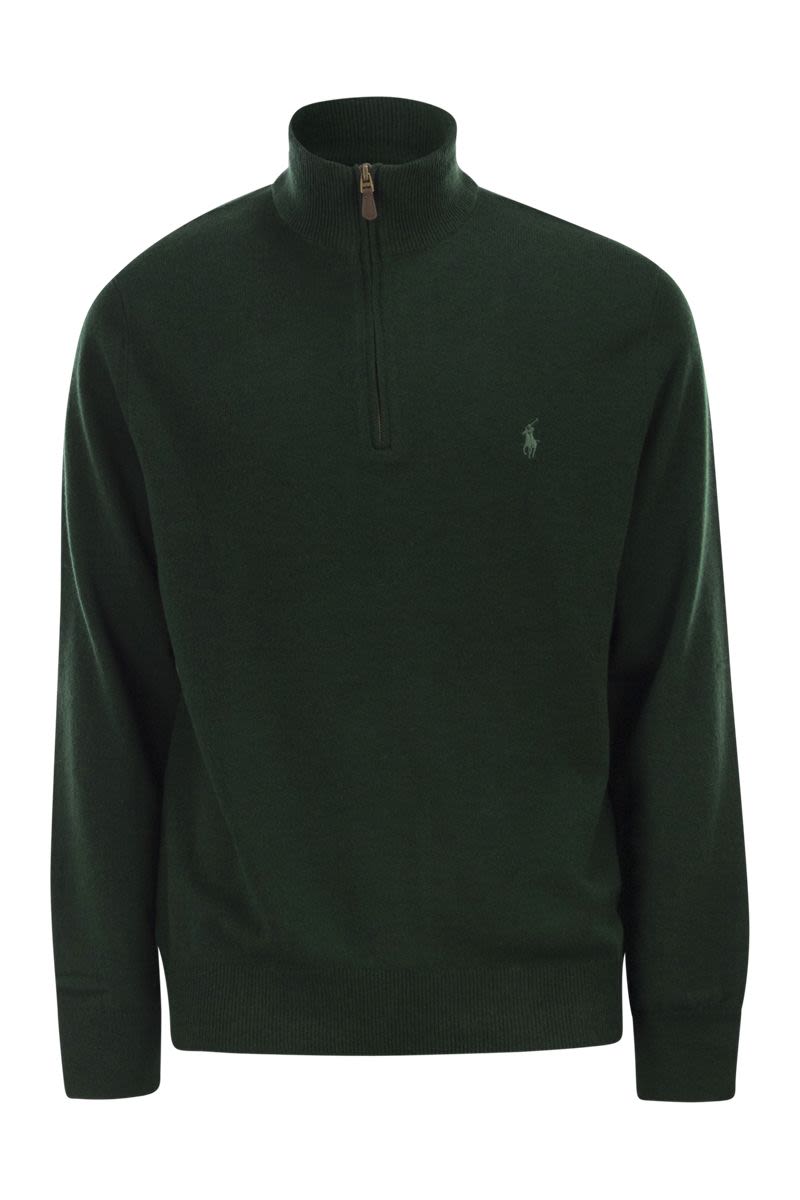 POLO RALPH LAUREN Men's Wool Pullover with Half Zip