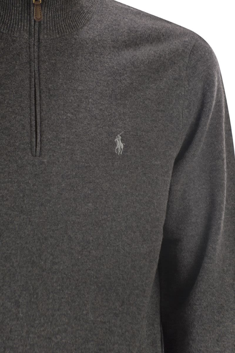 POLO RALPH LAUREN Men's Wool Pullover with Half Zip