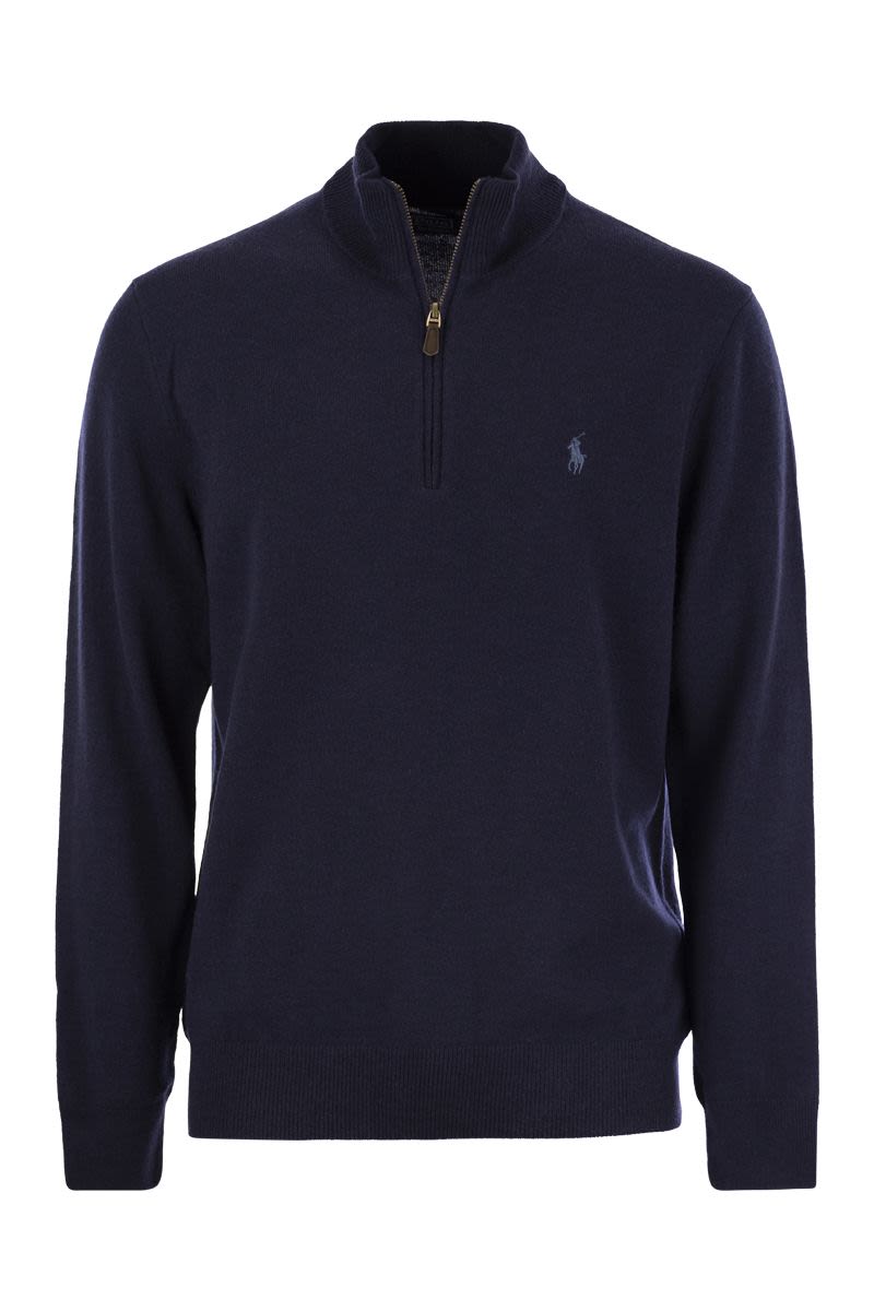 POLO RALPH LAUREN Wool Pullover with Half Zip for Men