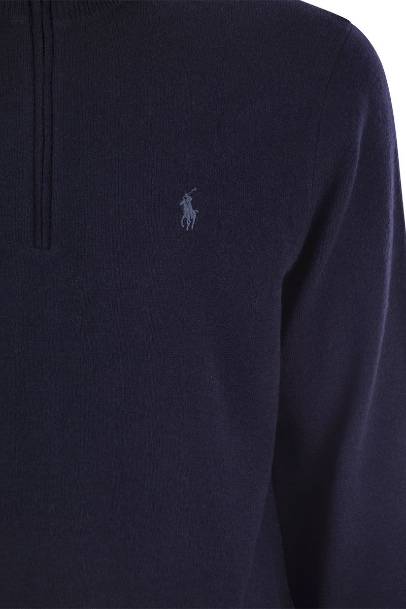 POLO RALPH LAUREN Wool Pullover with Half Zip for Men