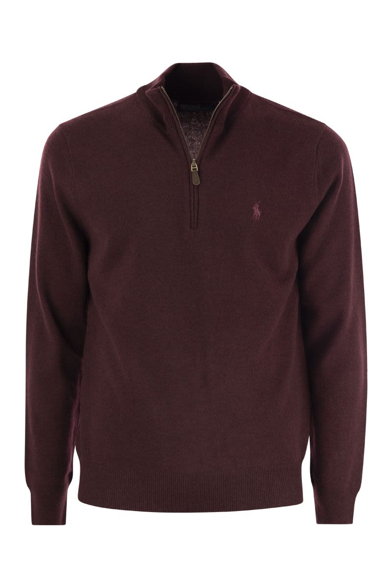 POLO RALPH LAUREN Men's Wool Sweater with Half Zip