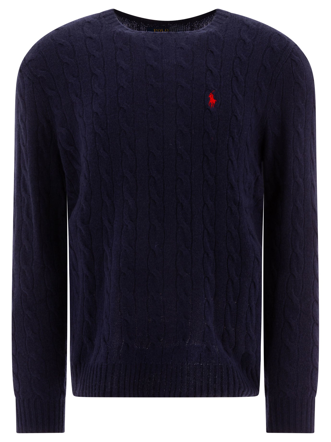 POLO RALPH LAUREN Wool and Cashmere Crewneck Sweater with Logo