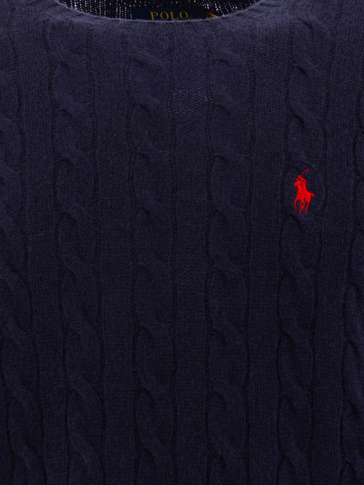 POLO RALPH LAUREN Wool and Cashmere Crewneck Sweater with Logo