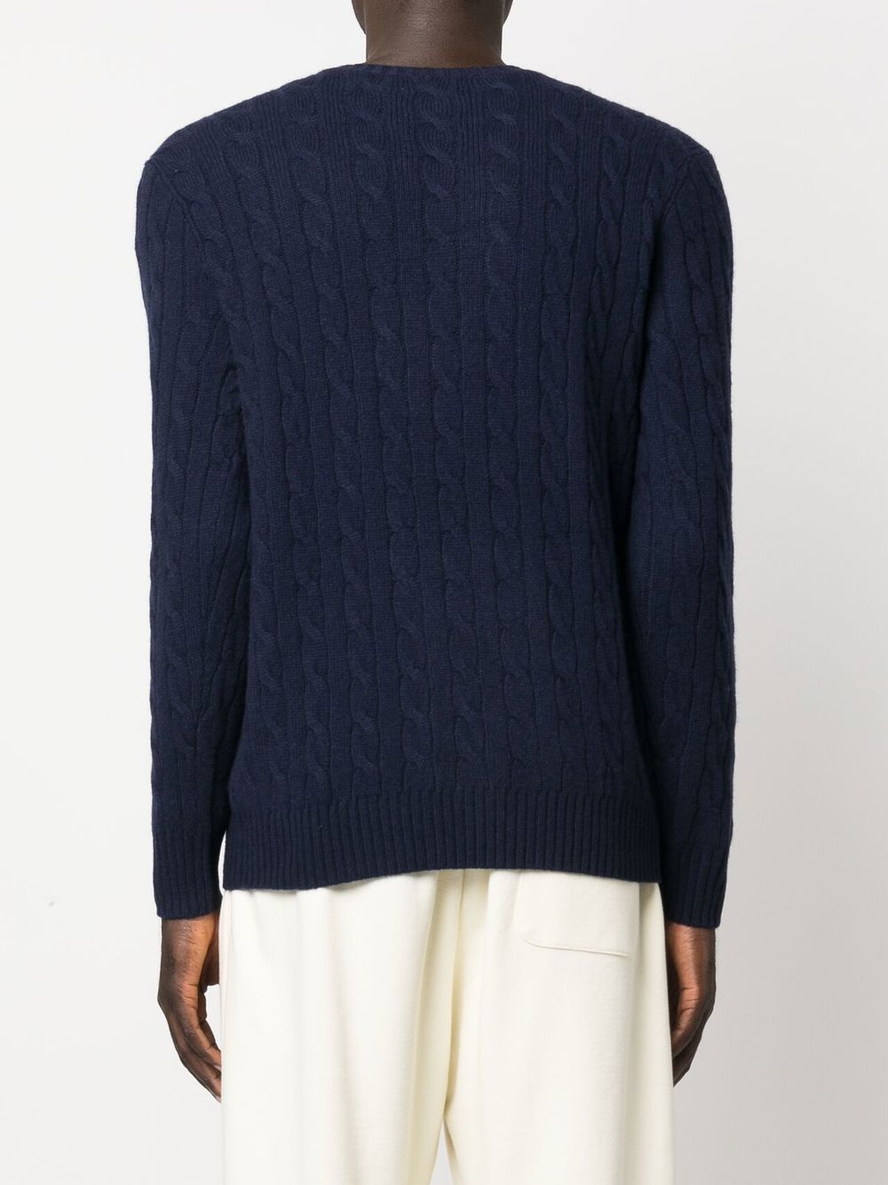POLO RALPH LAUREN Wool and Cashmere Crewneck Sweater with Logo