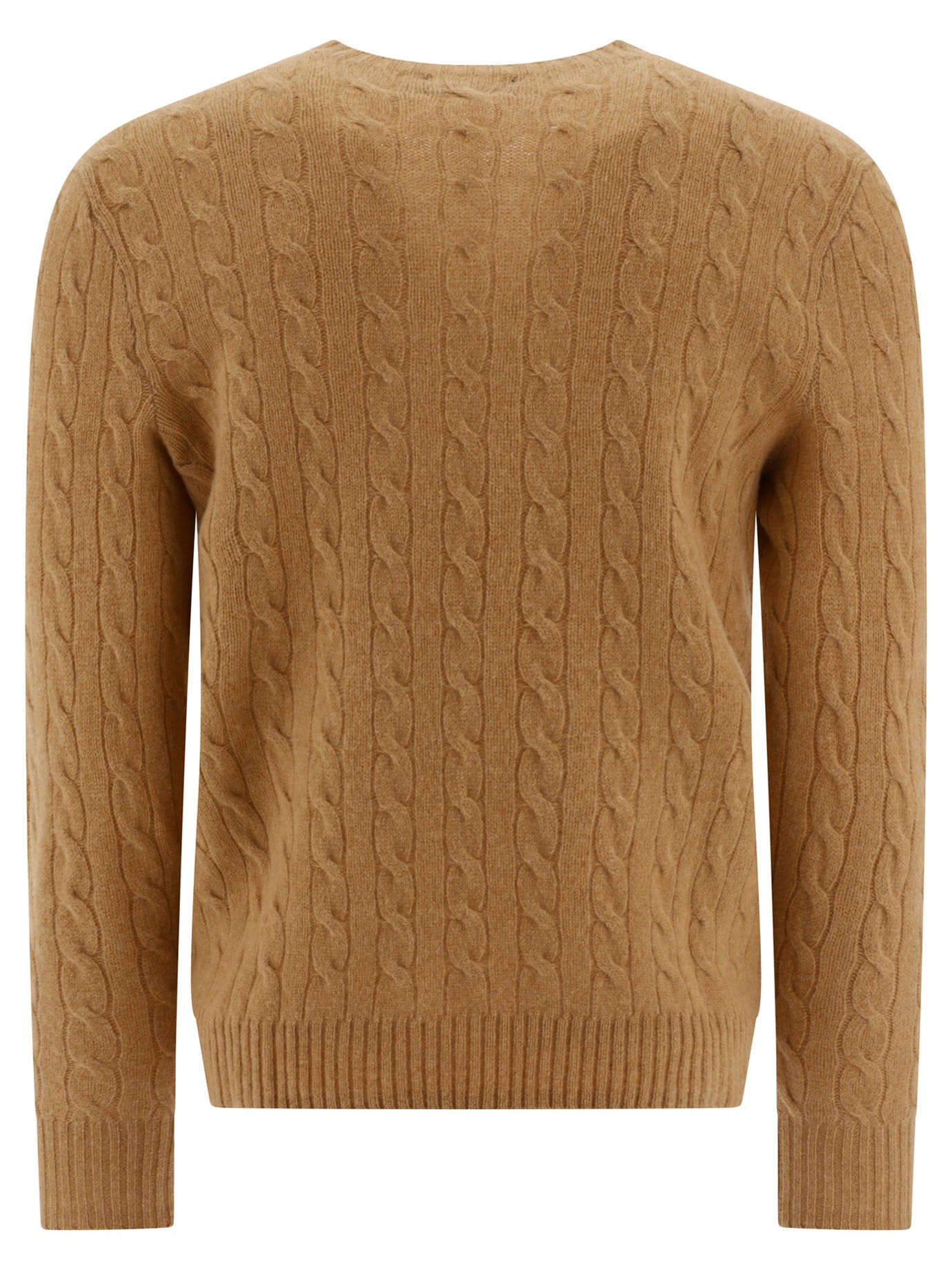POLO RALPH LAUREN Crewneck Wool and Cashmere Sweater with Logo - Regular Fit