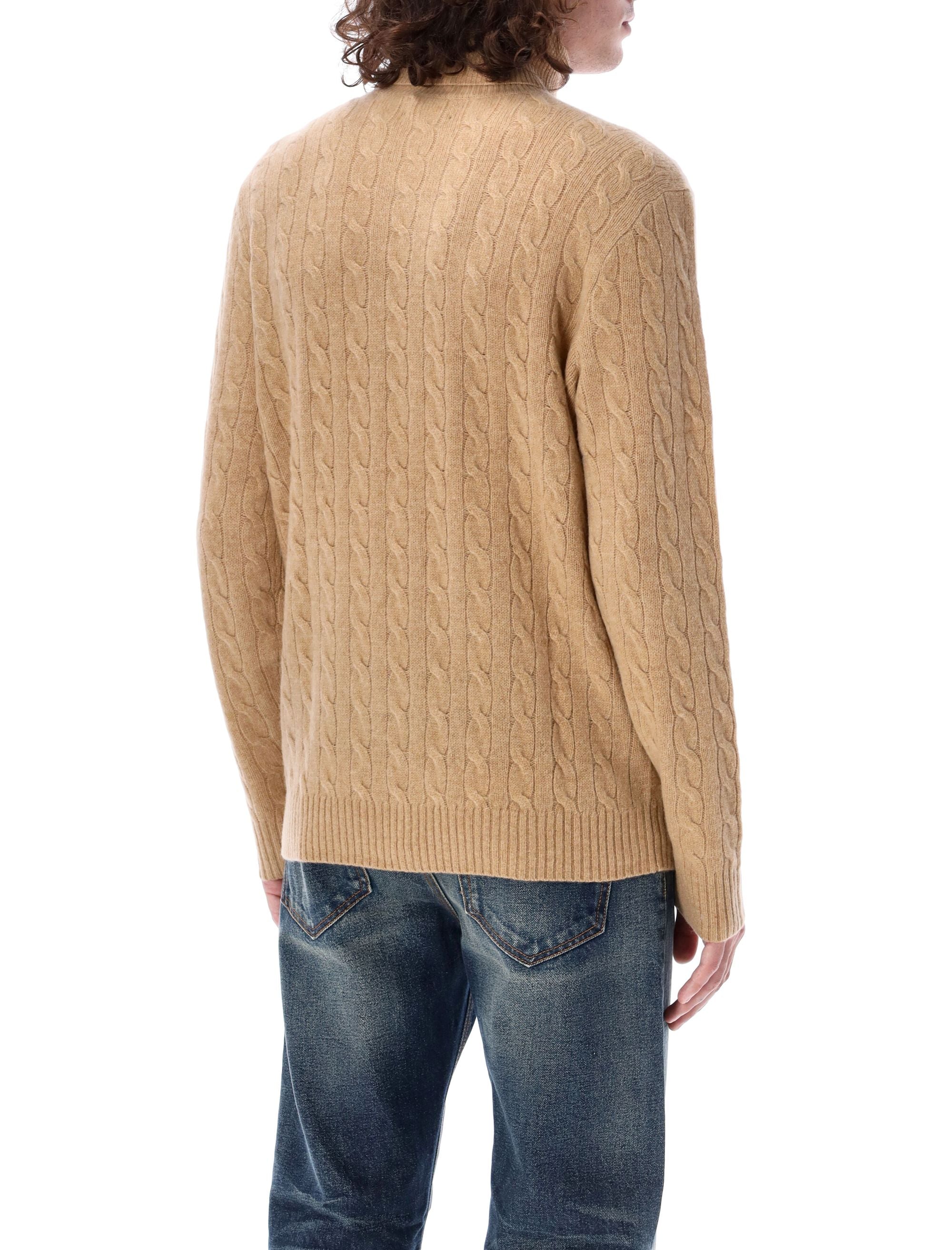 POLO RALPH LAUREN Cable Knit High-Neck Sweater – Size L