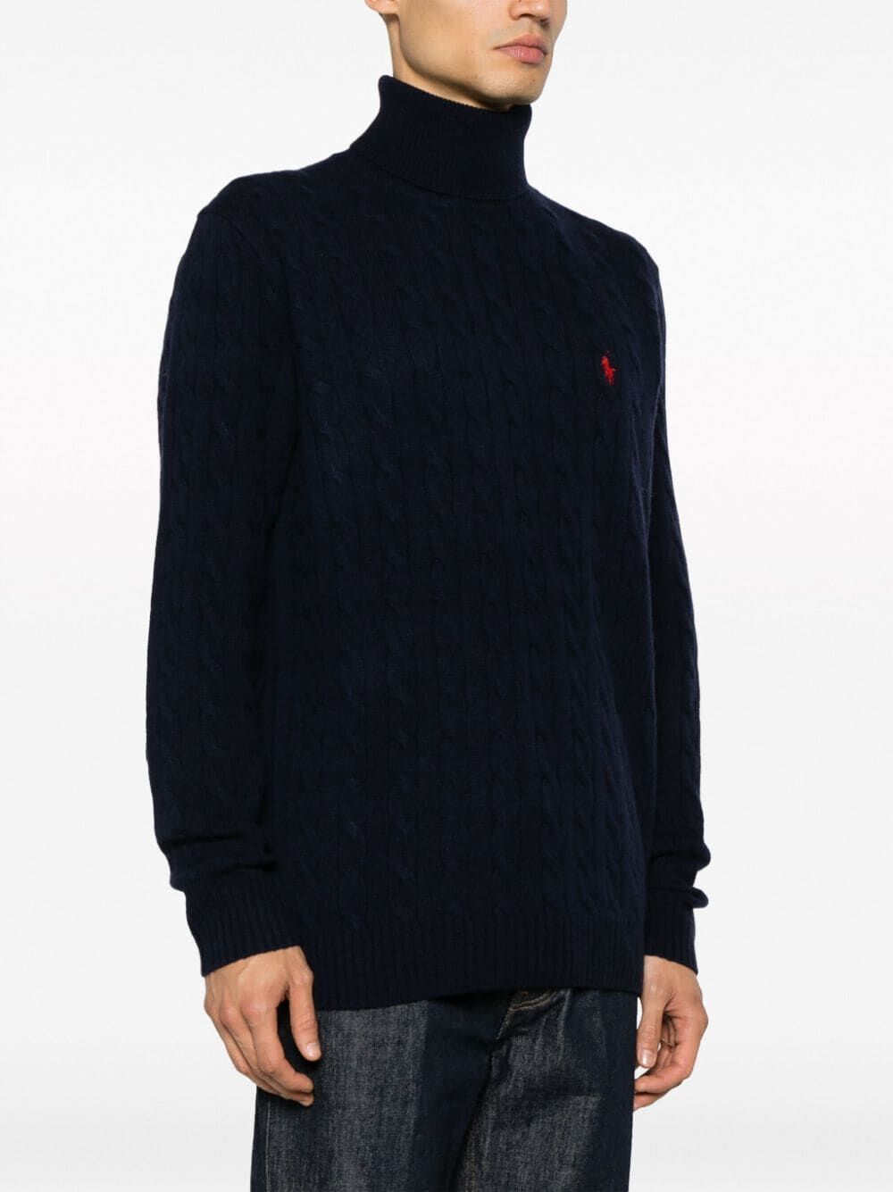 POLO RALPH LAUREN Cable Knit Roll Neck Jumper for Men