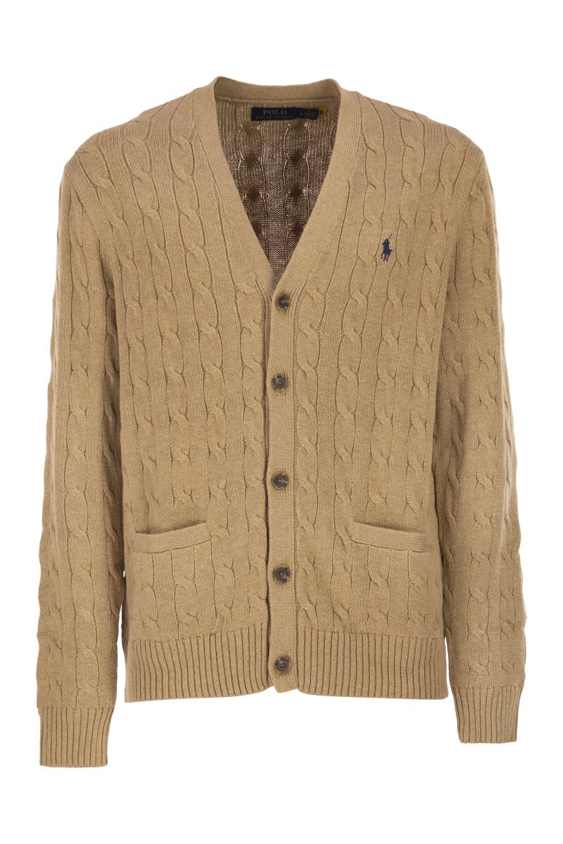 POLO RALPH LAUREN Cable Knit Cardigan for Men - V-Neck