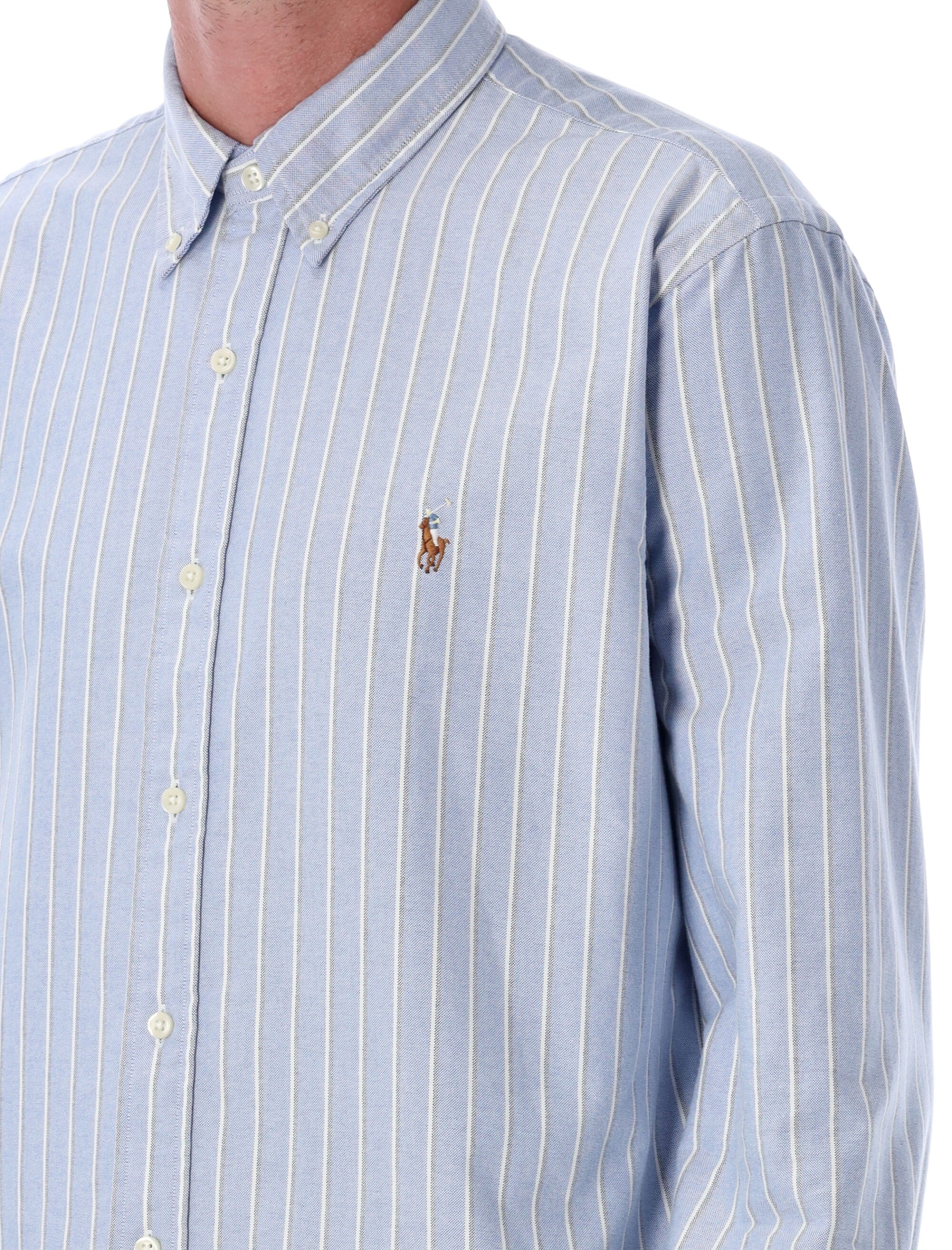POLO RALPH LAUREN Custom Fit Striped Oxford Shirt - Size L