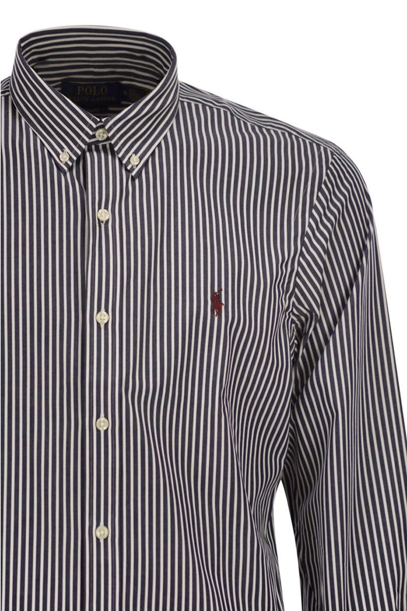 POLO RALPH LAUREN Men's Slim Fit Stretch Poplin Striped Shirt
