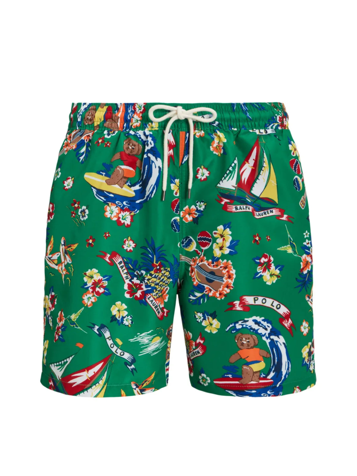 POLO RALPH LAUREN Surfer Bear Traveler Mid Swim Shorts