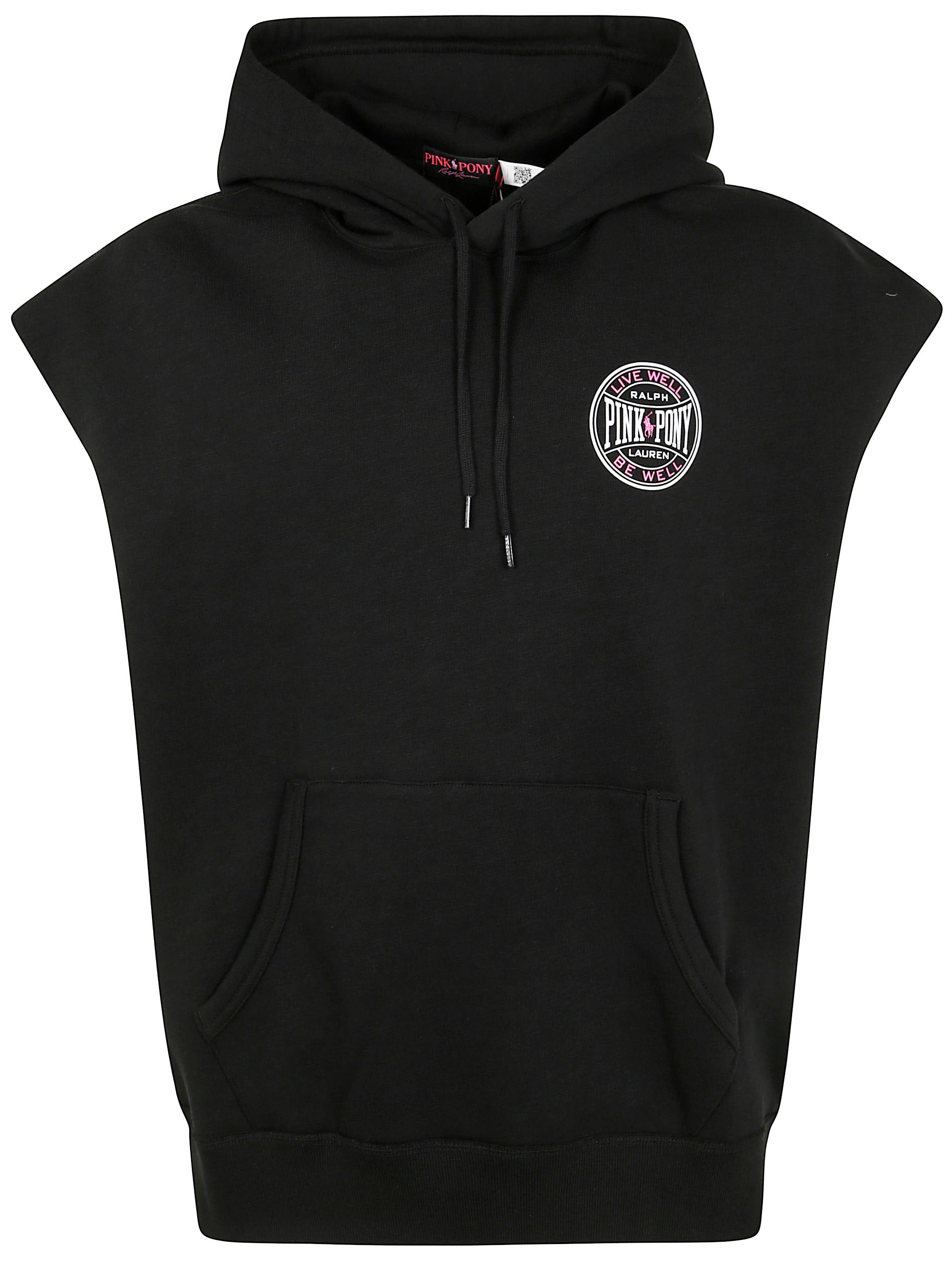 POLO RALPH LAUREN Sleeveless Hoodie with Iconic Pink Pony