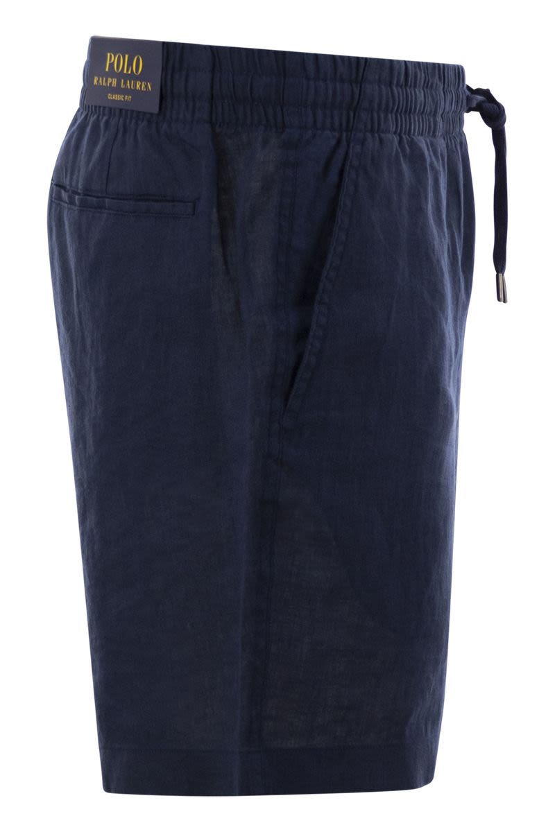 POLO RALPH LAUREN Linen Bermuda Shorts - CFPREPSTERS Flat Front