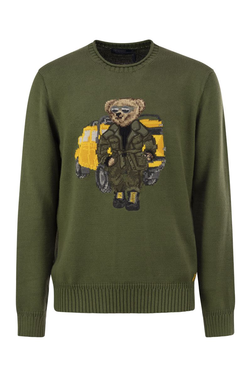 POLO RALPH LAUREN Crewneck Sweater with Iconic Bear