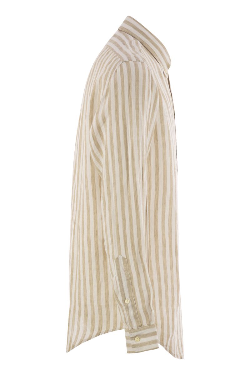 POLO RALPH LAUREN Custom-Fit Striped Linen Shirt for Men