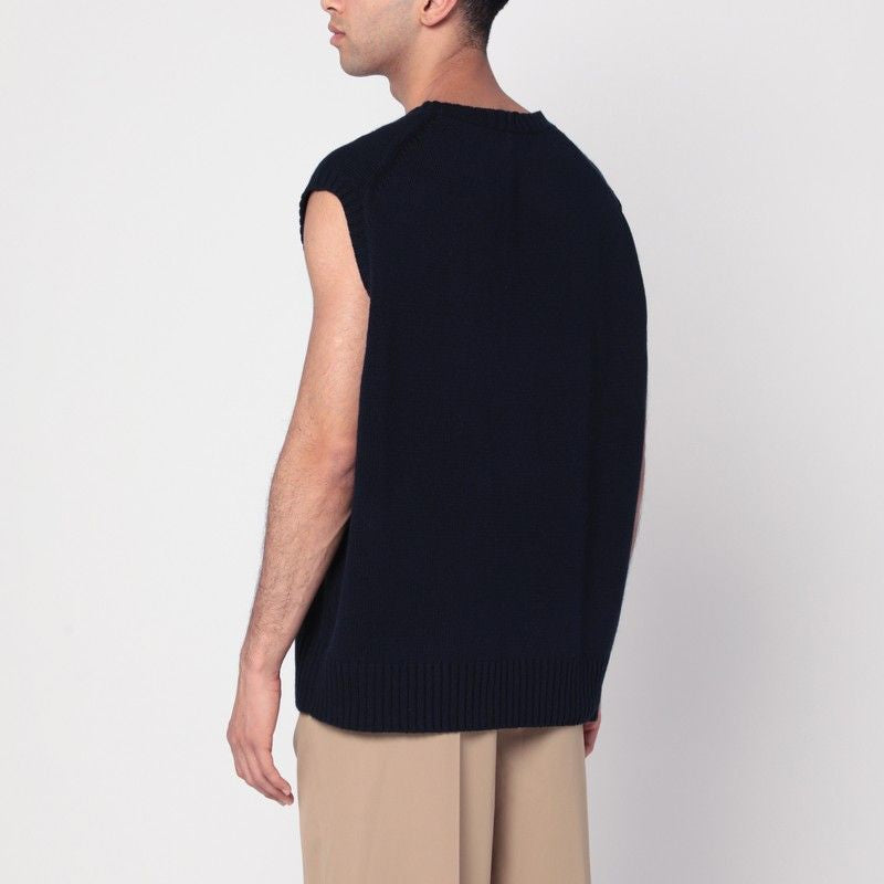 POLO RALPH LAUREN Big Fit Crew Neck Gilet with Intarsia Flag