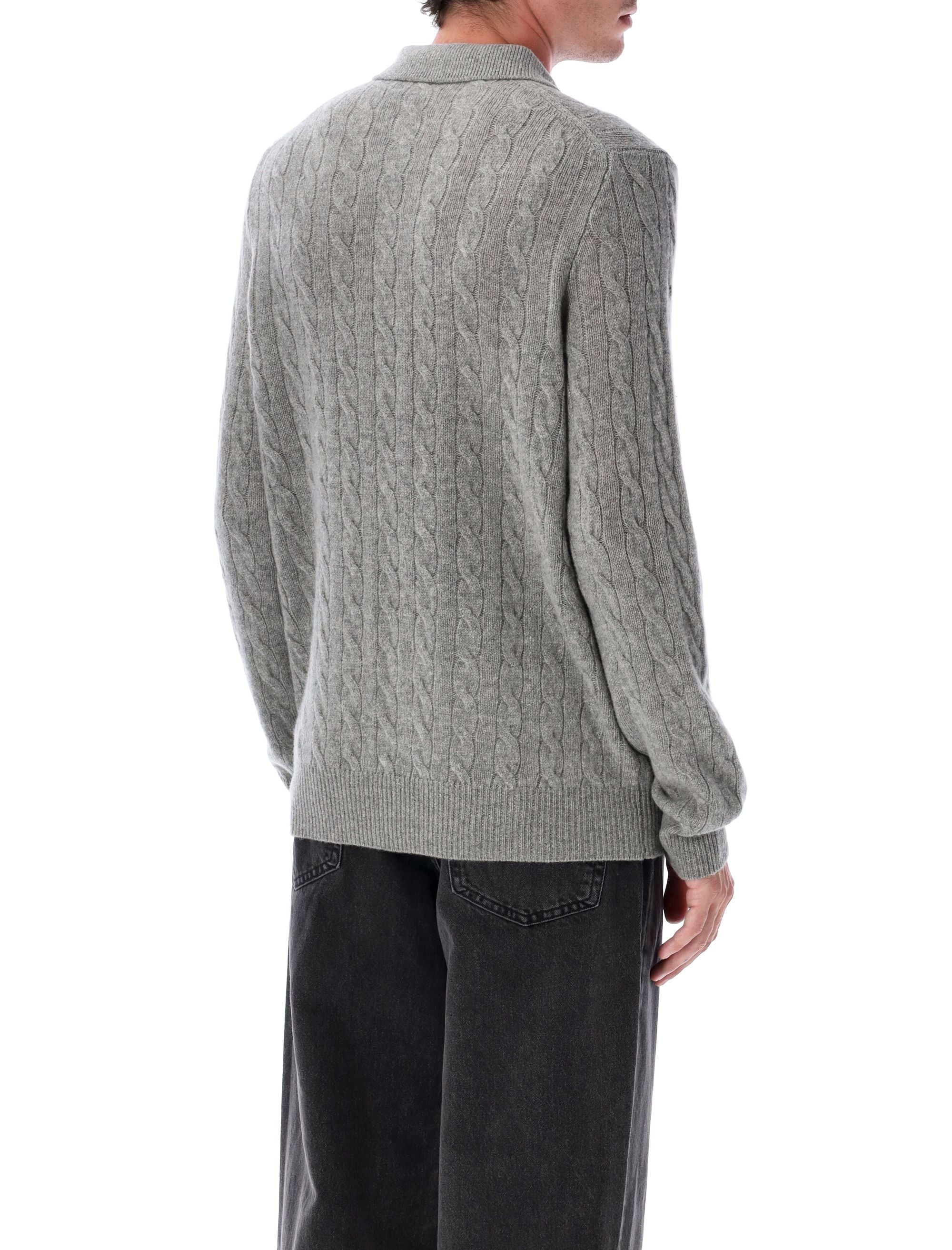 POLO RALPH LAUREN Cable Knit Polo for Men - FW25 Collection