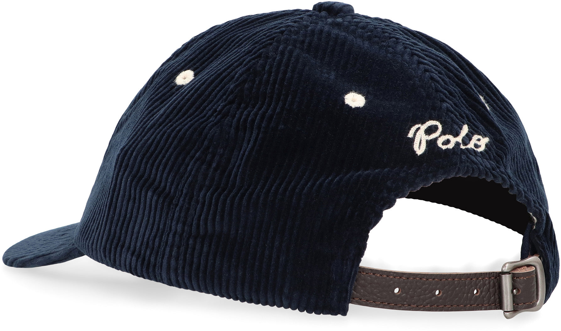 POLO RALPH LAUREN Wide Corduroy Adjustable Baseball Cap with Logo