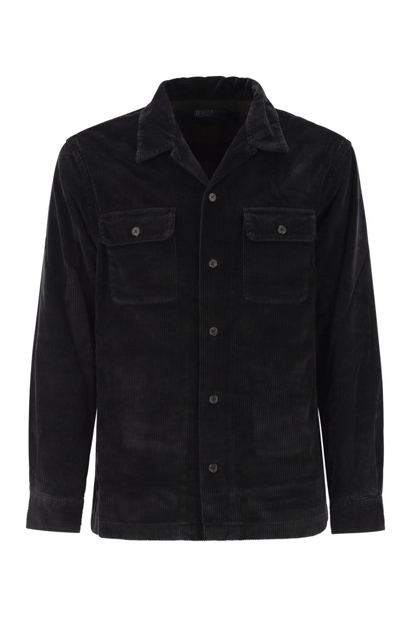 POLO RALPH LAUREN Men's Corduroy Shirt Jacket with Saharan-Style Collar
