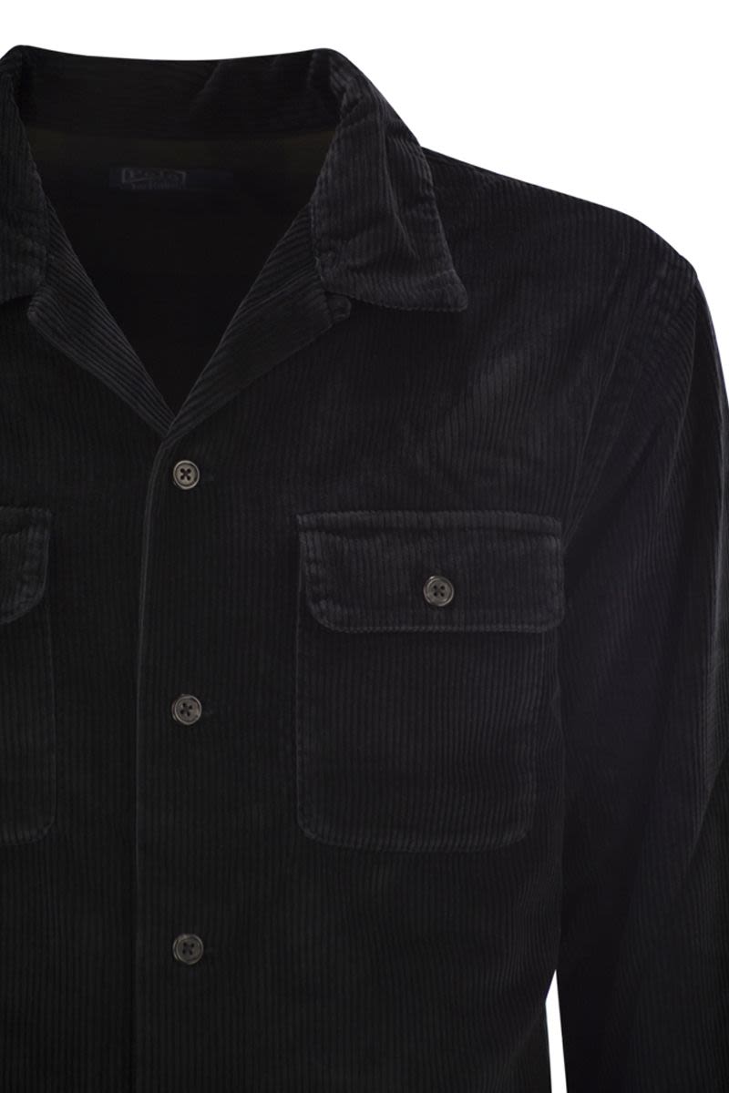 POLO RALPH LAUREN Men's Corduroy Shirt Jacket with Saharan-Style Collar