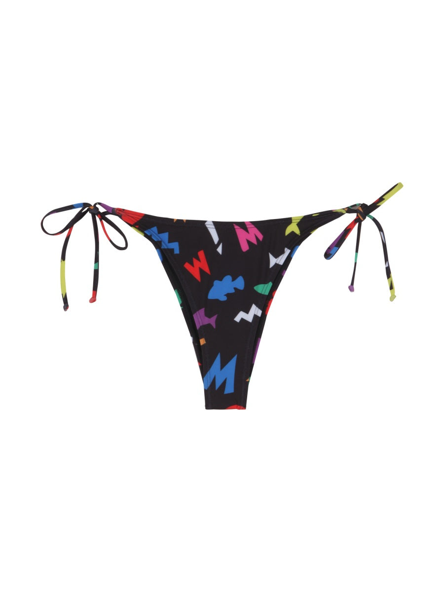 MOSCHINO COUTURE All Over Print Mini Bikini Briefs with Side Knots