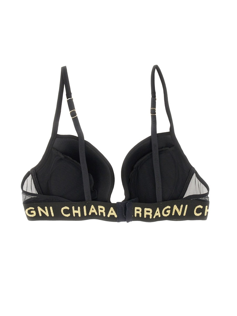 CHIARA FERRAGNI Logomania Bralette with Adjustable Straps