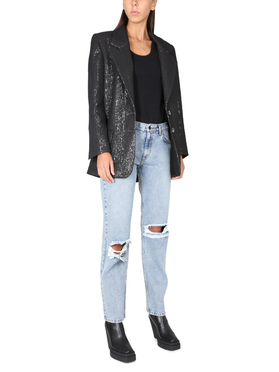 THE MANNEI The Chic Notched Lapel Blazer