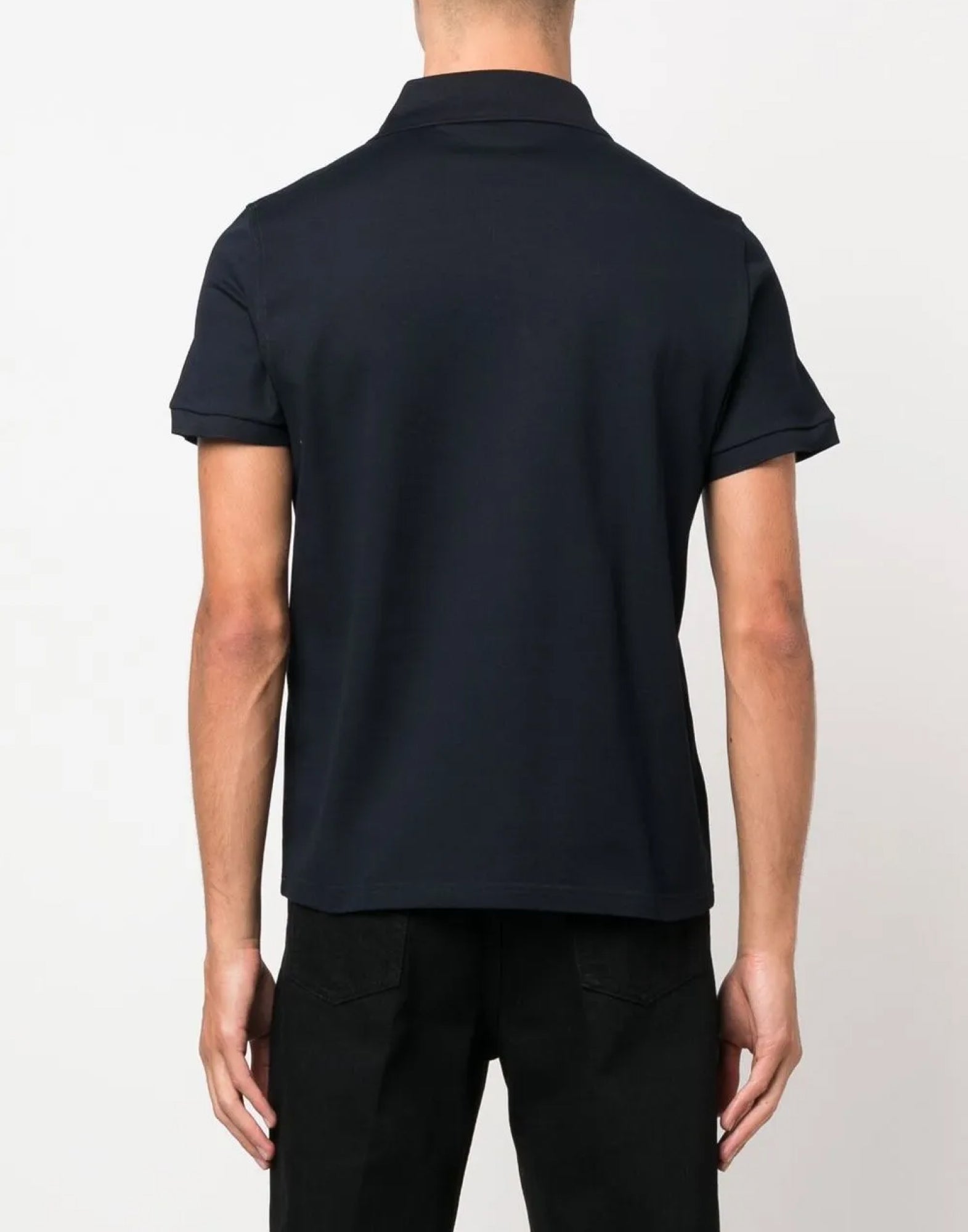 SAINT LAURENT YSL Logo Short Sleeve Polo Shirt