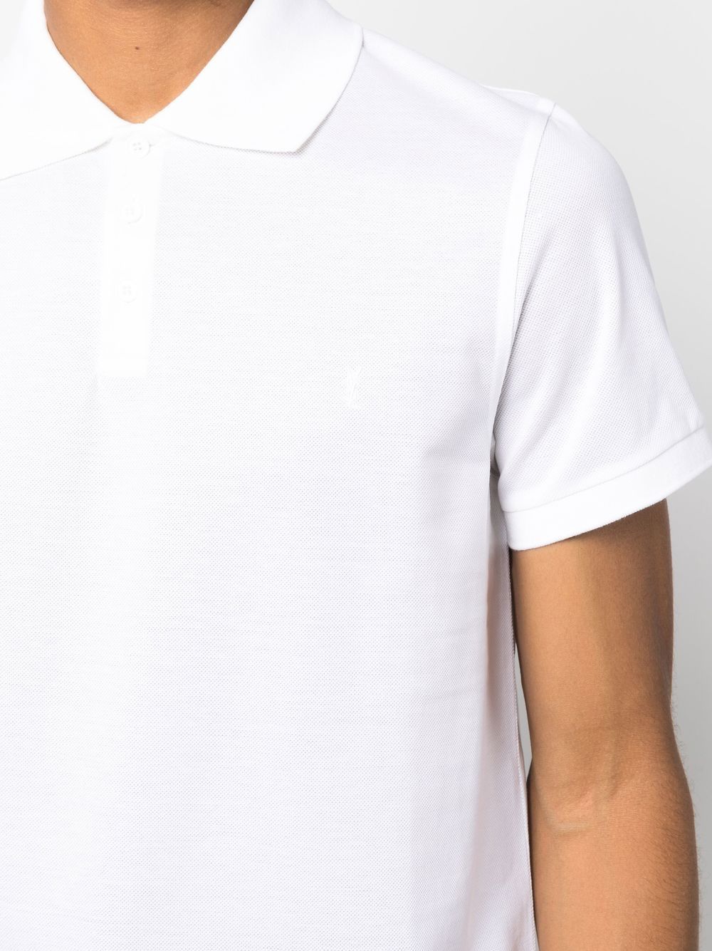 SAINT LAURENT Classic Piquet Polo Shirt for Men - SS25